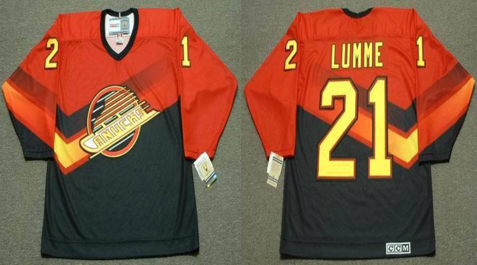 2019 Men Vancouver Canucks #21 Lumme Orange CCM NHL jerseys->vancouver canucks->NHL Jersey